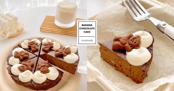 零失敗神仙甜品！　好吃不胖「香蕉巧克力偽起司蛋糕」　濃郁巧克力香一口咬下大滿足！