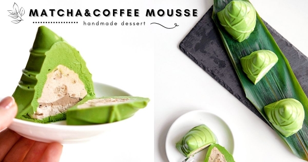 粽型甜點自己做！　網路大神食譜再進化「抹茶咖啡慕斯粽子」　一口咬下「濃郁抹茶+咖啡香」太療癒～