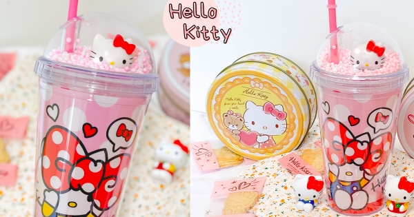 【全台】Kitty控已愛上！　粉嫩必收款「Hello Kitty水杯」湧現少女心　萌萌「大蝴蝶結＋夢幻公仔」喝水也療癒♡