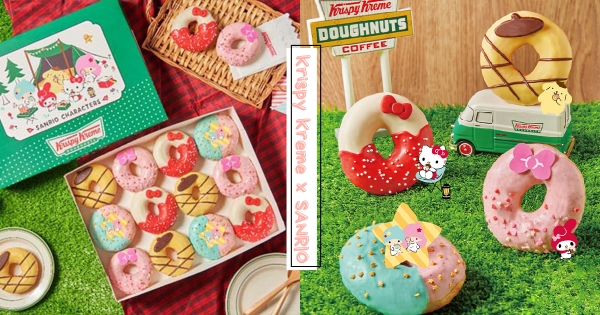 【北部】這盒太粉嫩！　Krispy Kreme「三麗鷗家族甜甜圈」　Hello Kitty款「甜甜草莓卡士達」少女心必吃♡