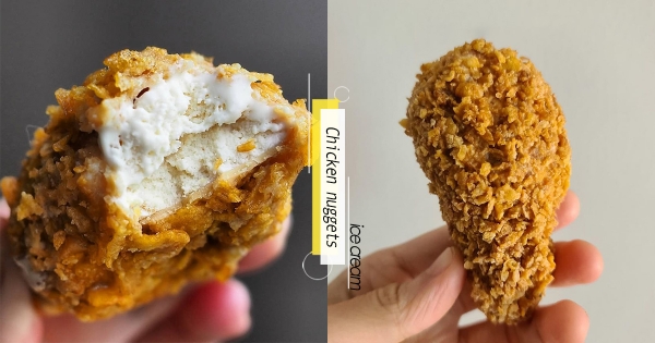 【海外】沒吃過就落伍！　泰品牌推出「超擬真雞塊雪糕」　「酥脆麥片外皮+培根楓糖內餡」鹹甜口味太滿足！