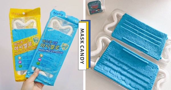 【韓國】還要有多鬧？　業者推出可以吃的「口罩棉花糖」　「1:1造型＋香甜氣味」可愛又搞怪！