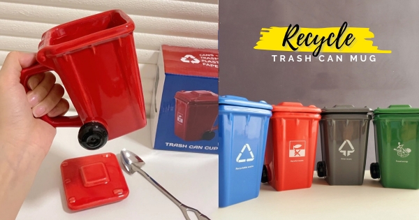 【海外】放桌上超拉風♡　「垃圾桶」迷你化身水杯　「專屬分類標誌」資源回收要確實！
