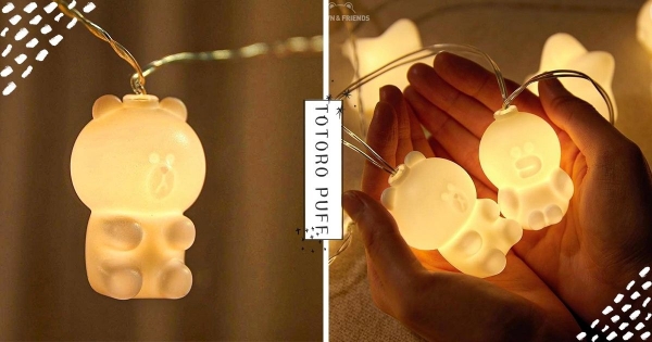 【韓國】讓熊大陪你入夢鄉！　LINE FRIENDS販售「軟萌Q串串燈」　培養居家儀式感就靠它！