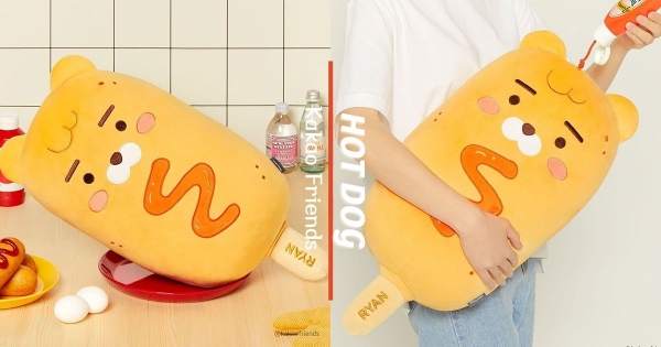 【韓國】萌度已超載！　KakaoFriends推出「萊恩熱狗棒抱枕」　全世界最Q的熱狗就是這根！