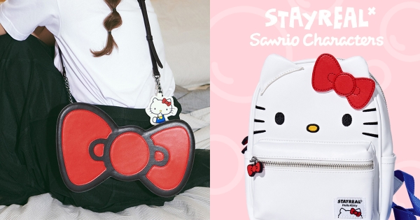 【全台】大臉後背包太可愛！　STAYREAL新推「Hello Kitty包」3款都想收　「大蝴蝶結側背包」搭出少女心♡