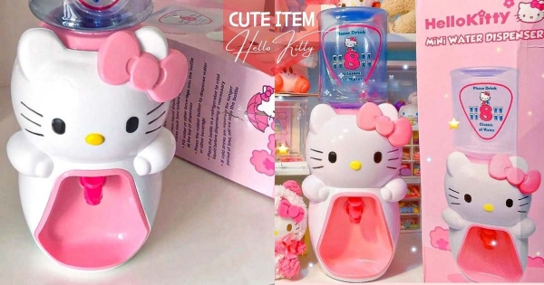 【海外】讓你每天狂喝水！　超激萌「Hello Kitty飲水機」　喝水時還能與Kitty對視「可愛值MAX」♡