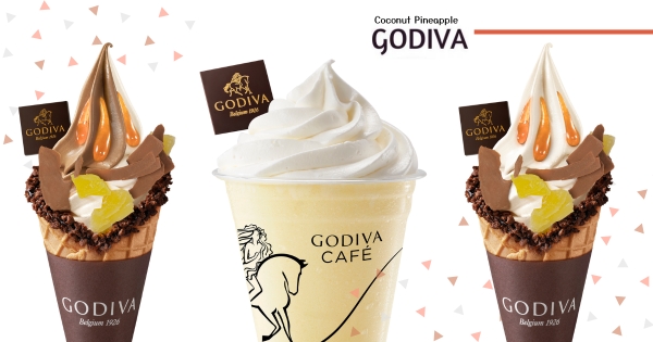 【全台】夏季療癒組合！　GODIVA霜淇淋「椰子鳳梨x黑巧克力」香滑登場　必嚐鮮「椰子鳳梨奶昔」螞蟻人先喝