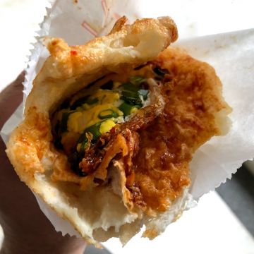 阿公蔥油餅 炸蛋餅