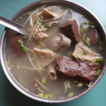 樹仔下 炒麵 豬血湯