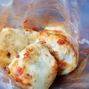 中壢夜市旁無名水煎包