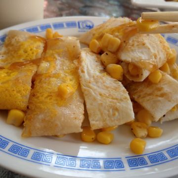 圓仔花鐵板吐司