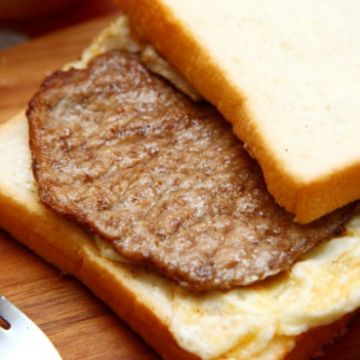 晨吉司漢肉排蛋吐司