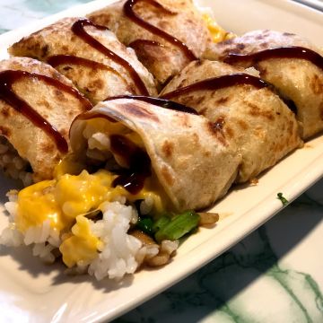 鴻記鐵板燒蔥餅捲