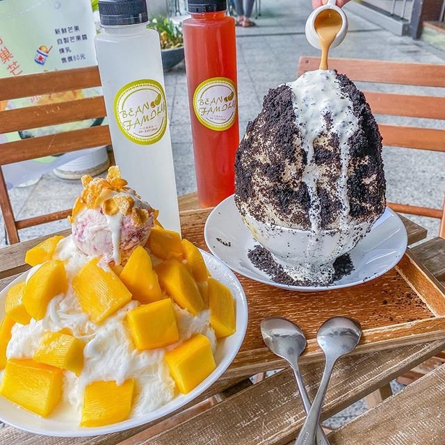 美村路上的綠豆仙兵！夏天就是要吃冰～﻿