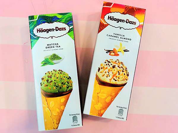 【冰品】哈根達斯Häagen-Dazs x 香草焦糖脆皮甜筒&抹茶脆皮甜筒